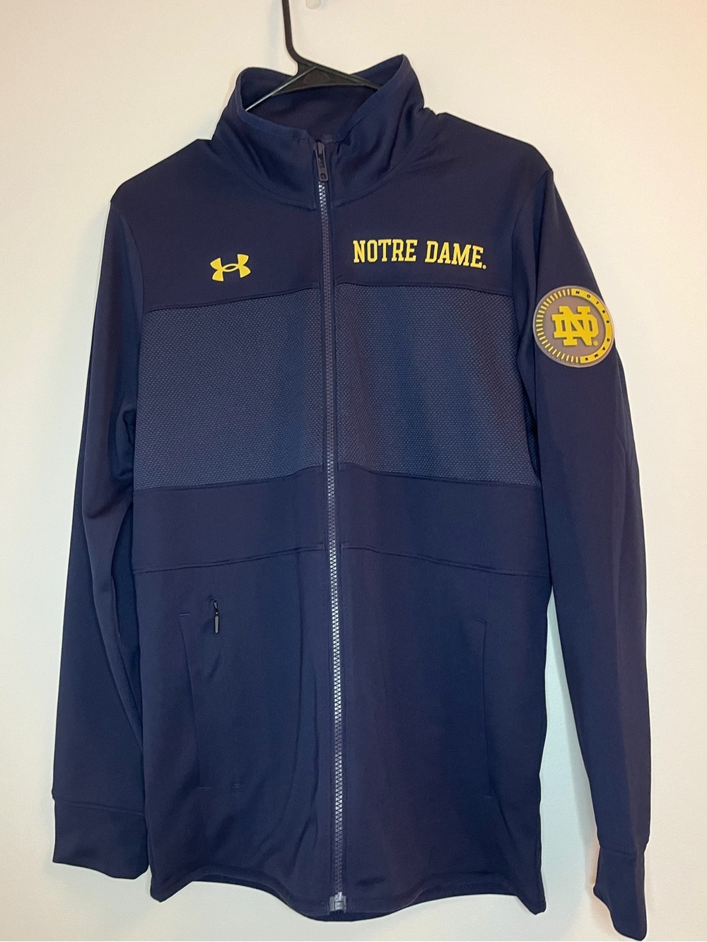 Notre Dame Fighting Irish Men's Under Armour Knit Warm-Up Full-Zip Jacket Small